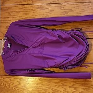 Women's purple long sleeve pullover sun shirt